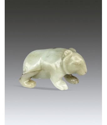 A Chinese Hetian White Jade Bear Song Dynasty 960-1279