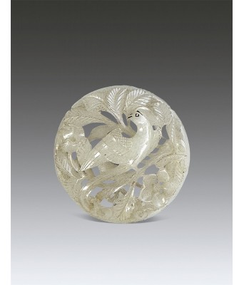 A Chinese Hetian White Jade Bird Pendant Jin Dyansty 1115-1234