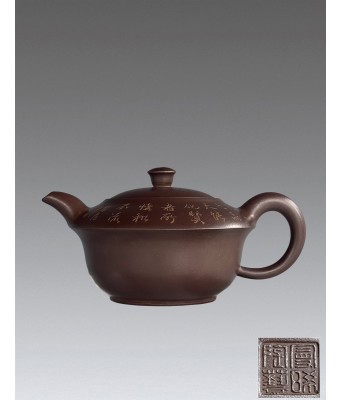 A Chinese Yixing Clay Teapot Gu Jingzhou Mark