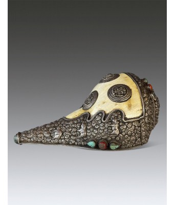 A Chinese Silver Conch Qing Qianlong Period 1735-1796