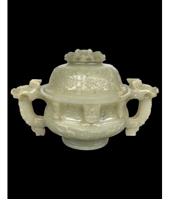 A Chinese White Jade Censor Ming Dynasty 1368-1644