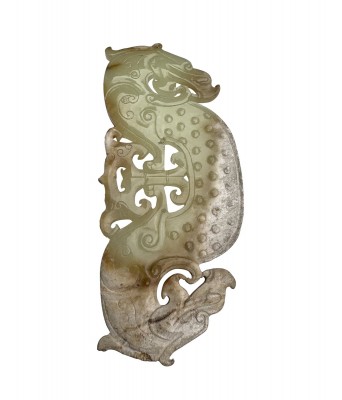 A Chinese Jade Dragon Heng Spring and Autumn Period to Warring States Period BC770-BC221
