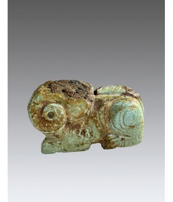 A Chinese Turquoise Beast Spring Autumn Period to Warring states Period BC770-BC221
