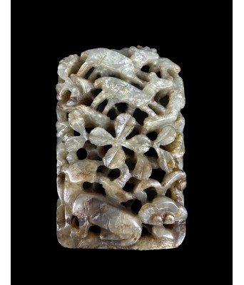 A Chinese White Jade Tiger Mountain Yuan Dynasty 1271-1368