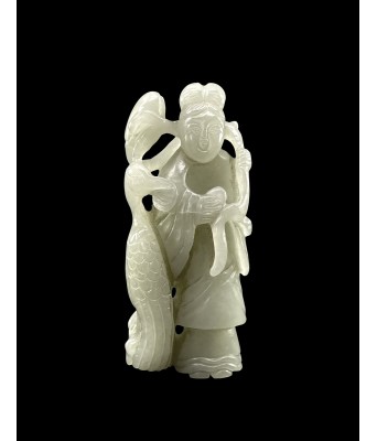 A Chinese White Jade Figure Qing Dynasty 1644-1912