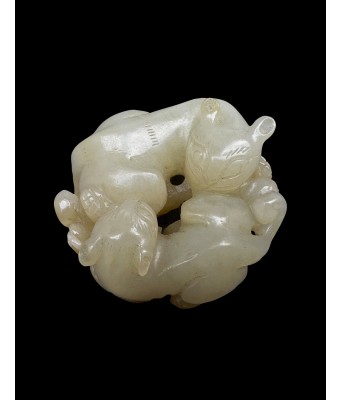 A Chinese White Jade Animal Qing Dynasty 1644-1912