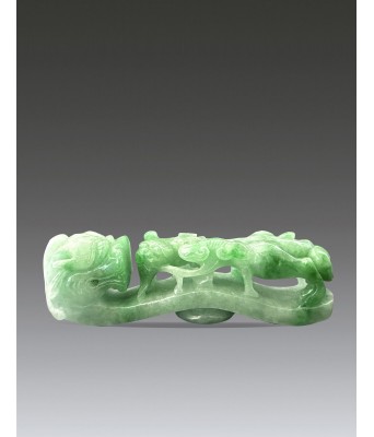 A Chinese Jadite Dragon Hook Qing Dynasty