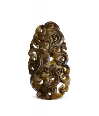 春秋战国龙凤纹玉韘