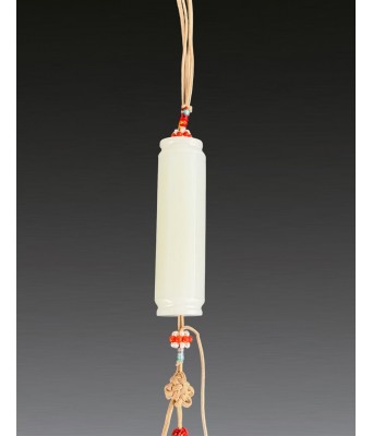 清和田白玉心经挂件