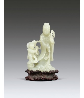 清和田白玉送子观音