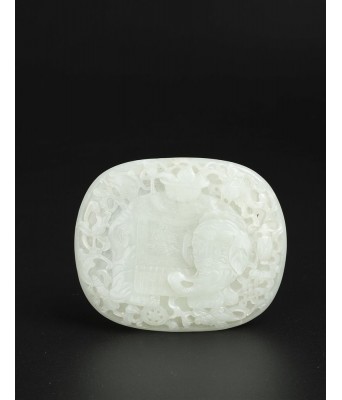 清乾隆白玉太平有象瓦子 1736-1796