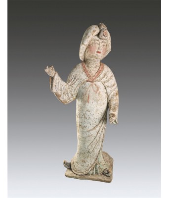 唐代彩绘侍女陶俑肥婆