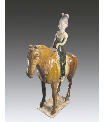 唐代三彩骑马俑