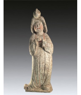 唐代彩绘侍女陶俑肥婆