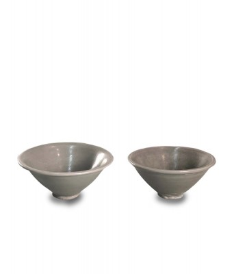 宋代耀州窑青瓷碗一组