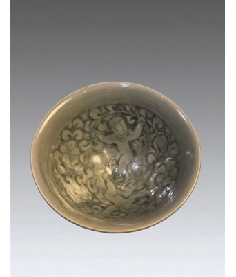 宋耀州刻花婴戏碗