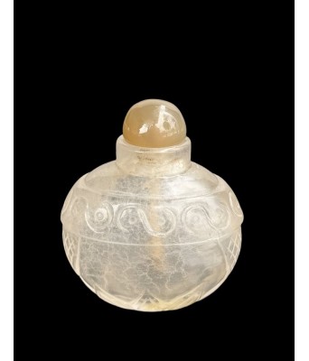 清天然白水晶鼻烟壶 1644-1912