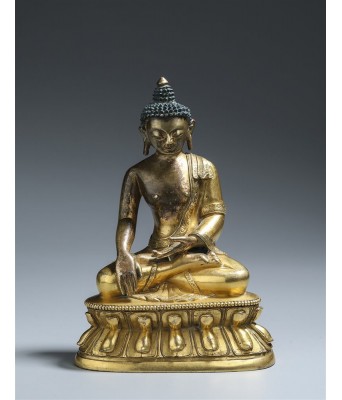 清铜鎏金释迦摩尼坐像 1644-1912