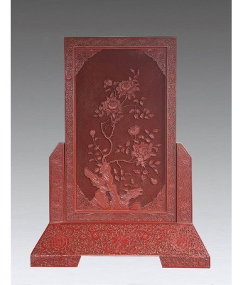 元代剔红云纹盏托 1271-1368