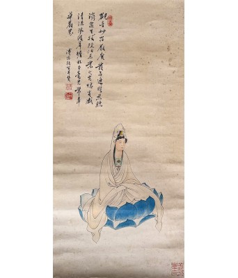 溥心畬观音立轴
