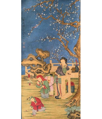 清冷枚仕女中堂
