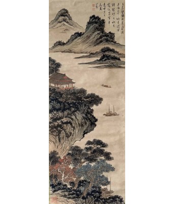溥心畬山水立轴湖光山影