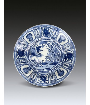 明万历青花花鸟盘1572-1620