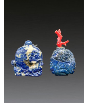 清天然青金石鼻烟壶 1644-1912
